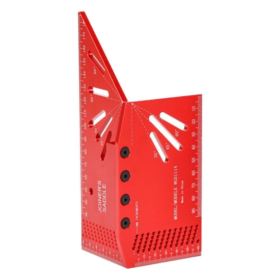 Aluminum Alloy Woodworking Saddle Layout Square Gauge 3D Mitre Angle Measuring Template Tool Carpenter Layout Ruler