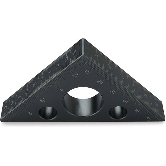 Aluminum Alloy Woodworking Triangle Angle Ruler, Accurate 90° and 45° Precision Measurement Tool for Woodworkers