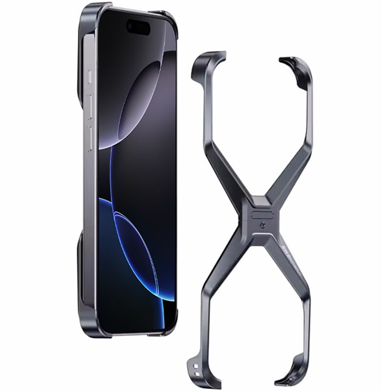 Aluminum Alloy X-shaped Metal Frame for iPhone 16 Pro Max