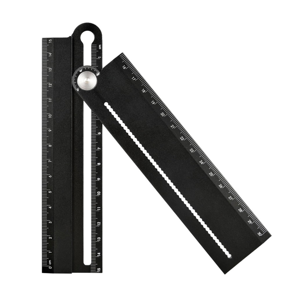 Aluminum Angles Ruler 30cm Angles Measure Drafting Tool Woodworking ...