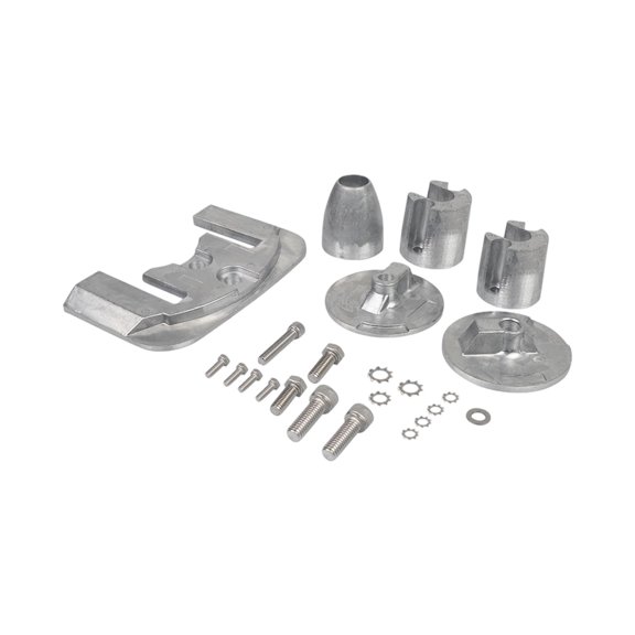 Aluminum Anode Set for Sterndrive Replacement, Marine Sacrificial Service Parts with Hardware, Boat Owners Maintenance Use, Routine Dockside Jobs 888761Q02