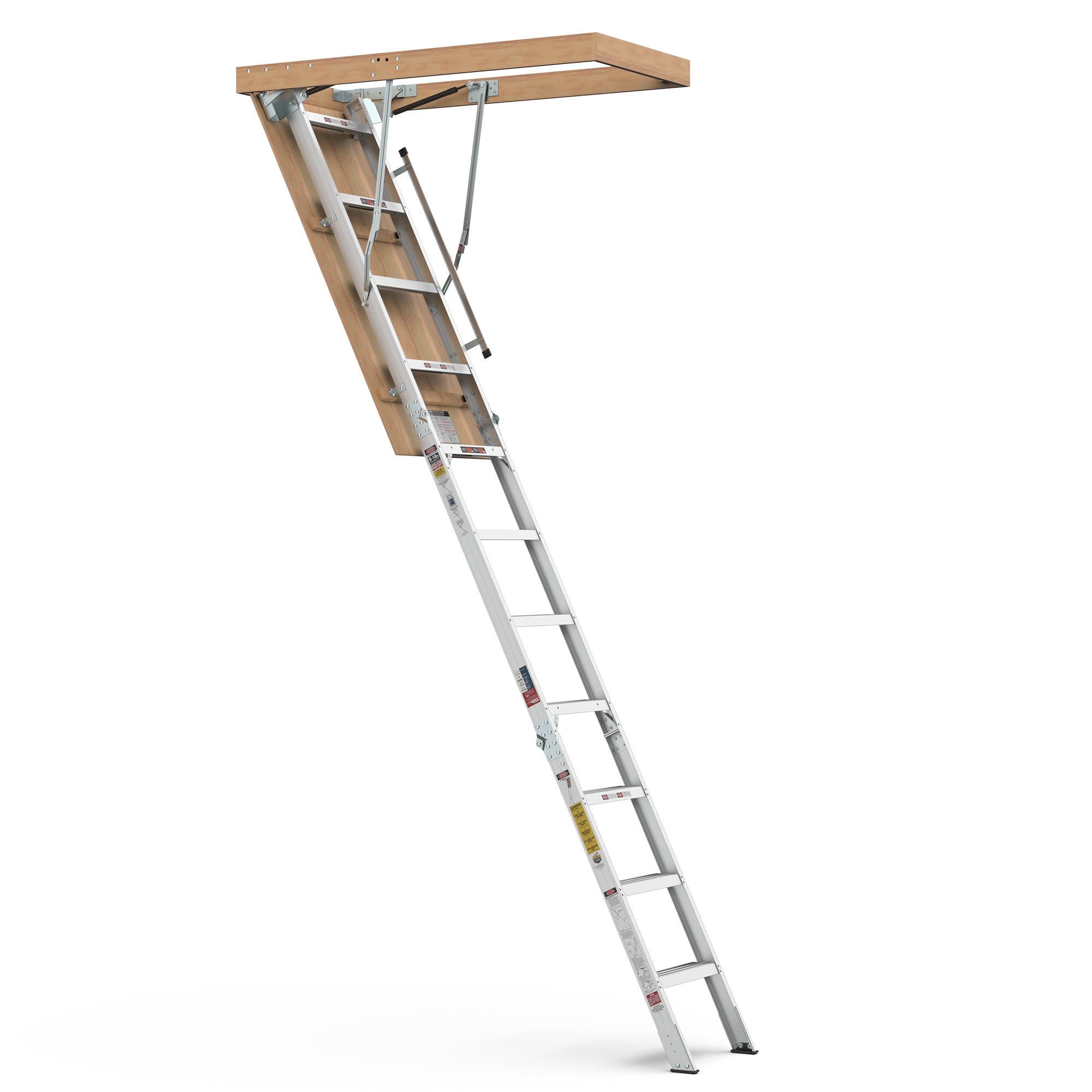 Aluminum Attic Ladder,Lightweight and Portable Attic Access Door with ...