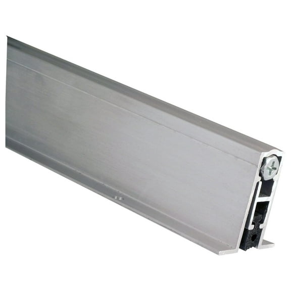 Aluminum Automatic Door Bottom, Mill Finish, Sponge EPDM, 9/16W x 36"L x 1-3/8H