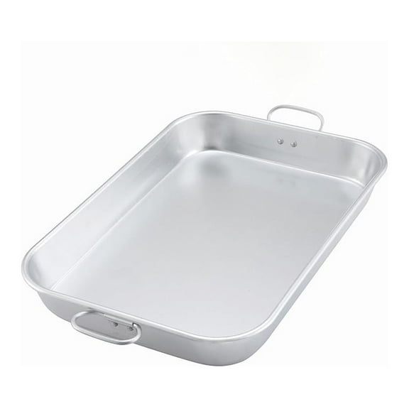 Aluminum Bake Pan with Drop Handles - 12x18x2.25 Inch - Professional Grade Deep Baking Pan for Poultry, Cakes & Roasts - Durable Kitchen Bakeware