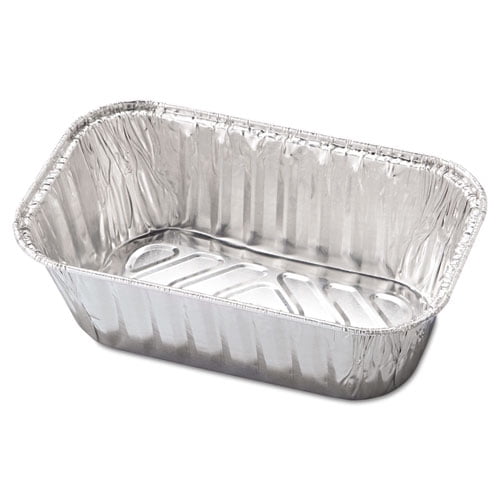 Aluminum Baking Pan, #1 Loaf, 1 lb Capacity, 5.72 x 3.31 x 2.03, 200/Carton | Bundle of 2