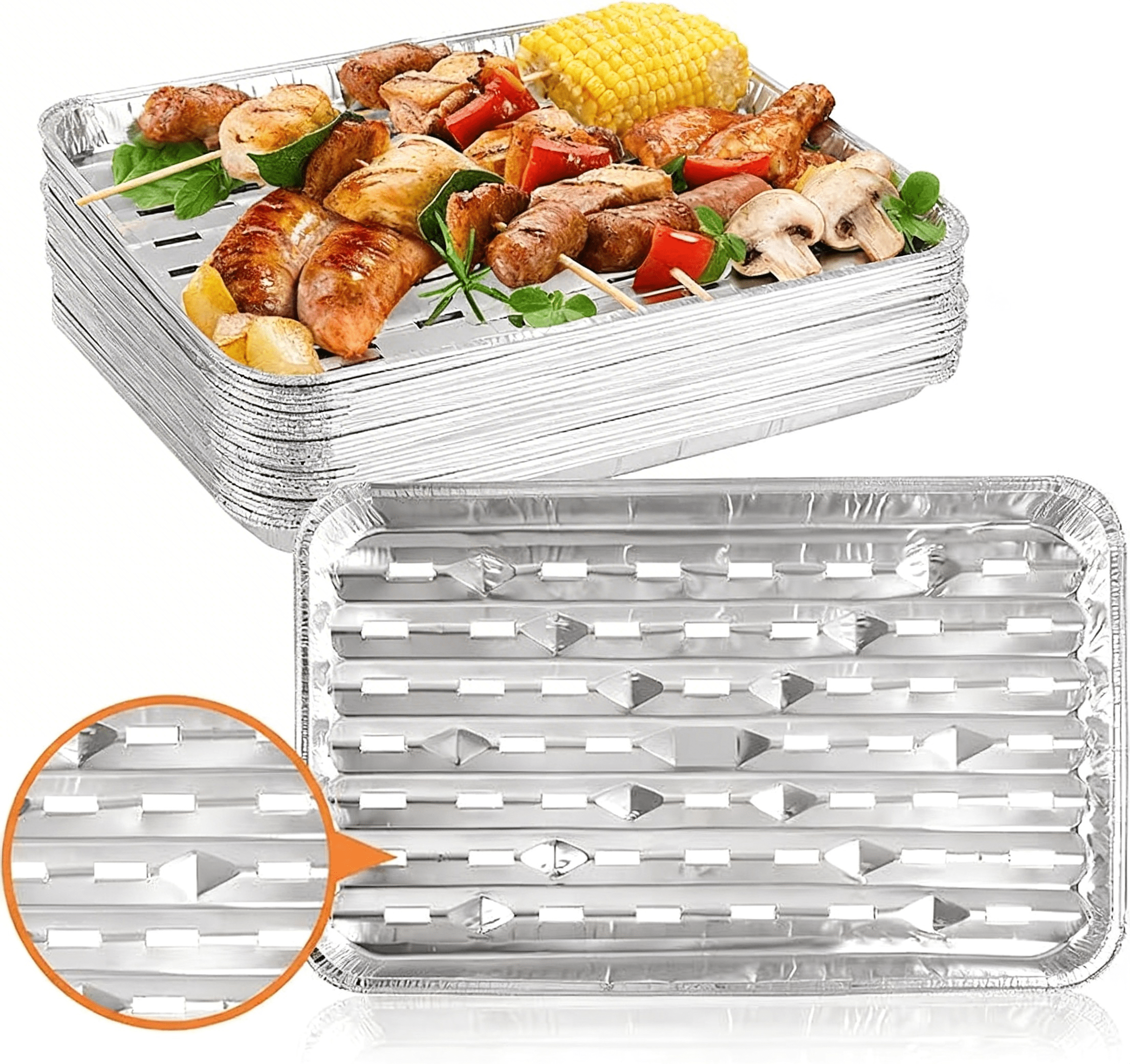 Aluminum Baking Pan Disposable Foil Pan for Oven Grilling Heavy Duty Liner Ideal for Outdoor Barbecue and Food Prep Baking Cooking and Storing Food 10PCS