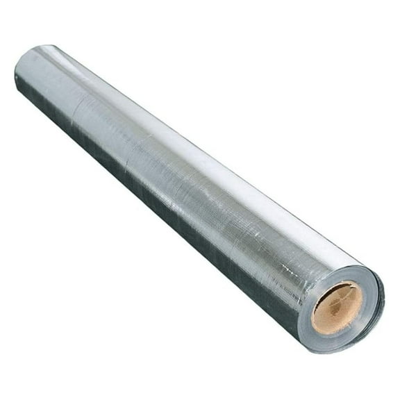 Aluminum Barrier Insulation 250 sqft - 8 Mil Reinforced Vapor Barrier for Sauna, Solid Non-Perforated, 4ft x 62.5ft Roll