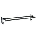 Aluminum Bathroom Towel Rack Double Bar Towel Rod Shelf Toilet Bath