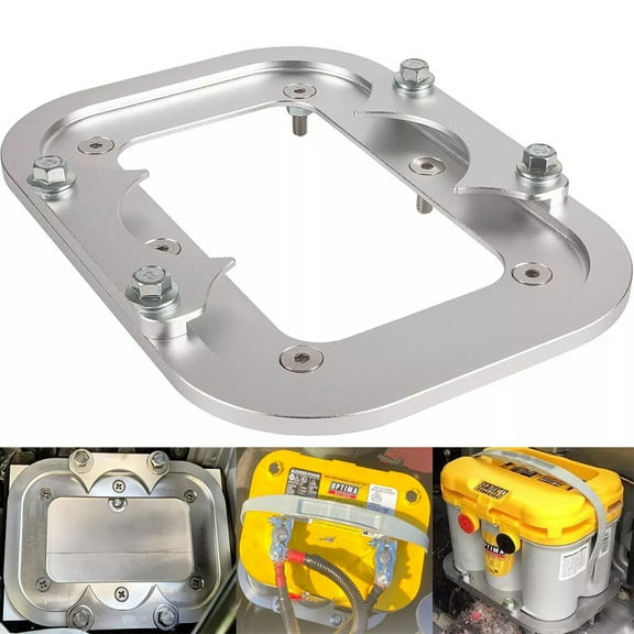 Aluminum Battery Tray Hold Down Mount Trunk Relocation Box For Optima D34 34/78