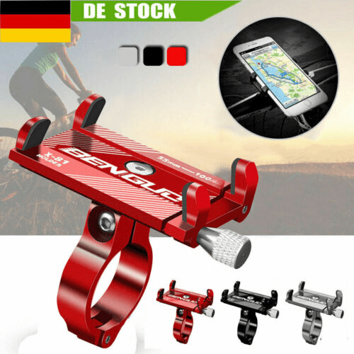 Aluminum Bicycle Mount Cell Phone Holder Motorcycle Bike Smartphone Universal Scooter DE