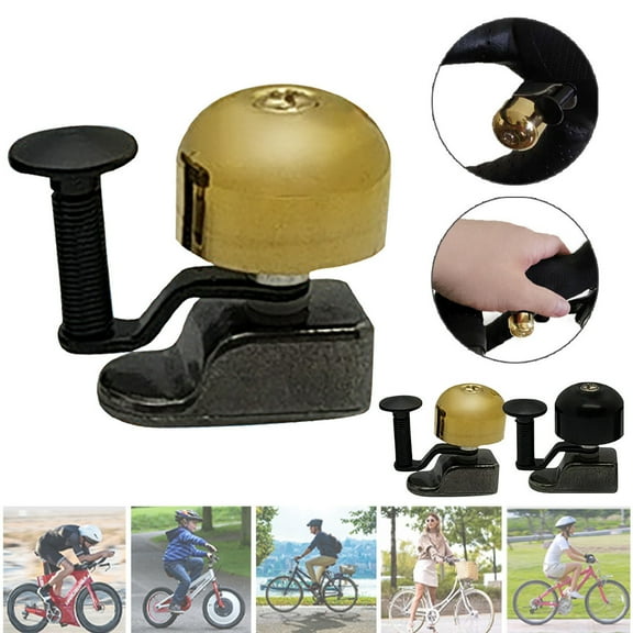 Aluminum Bike Bell for Handlebar - Ultra Loud Classic Cycling Bell Fits All Bicycles Including MTB, Cruiser & E-Bike - Durable Metal Construction - Clear Ringing Tone for Safety - Adult & Kids Bikes
