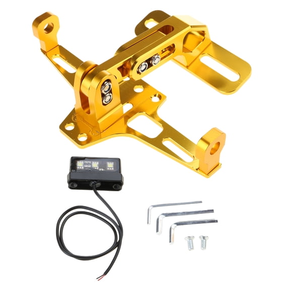 Aluminum Bike Number Plate Frame with Integrated LED Light Stylish Portable Motorcycle Plate Support with LED Light