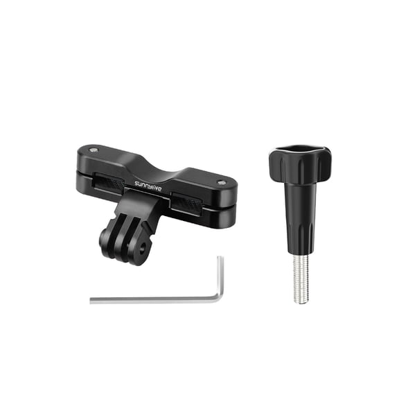 Aluminum Bike Seat Rail Mount for DJI Action 4/5, Insta360 X4, GoPro Hero 12 – CNC Processed Lightweight Rear View Camera Bracket with Silicone Pad Protection, Quick Install, Red/Black Options