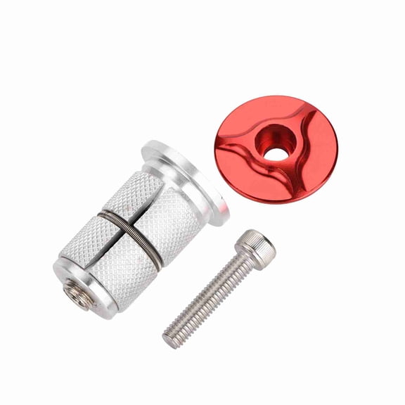 Aluminum Bike Stem Headset Top Cap, 1/1.25" Fork Expander, Easy Install  Durable