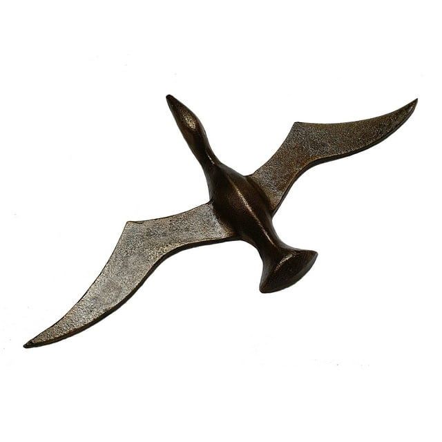 Aluminum Bird Wall Decor - 20.5" x 2" x 10.5" - Brown