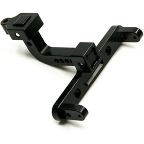 Aluminum Black Adjustable Drop Hitch Receiver for 1/10 Axial SCX10 RC Crawler Trucks - Versatile Towing Solution