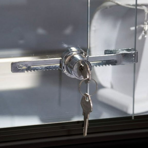 Aluminum Black Frame Countertop Glass Showcase -24 W x 12 D x 18 H Inches