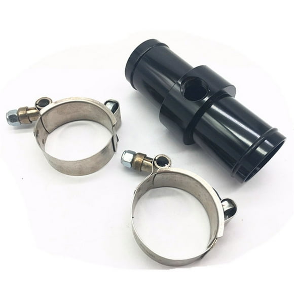 Aluminum Black Inline Radiator Hose Temperature Sensor Adapter 3/8 NPT