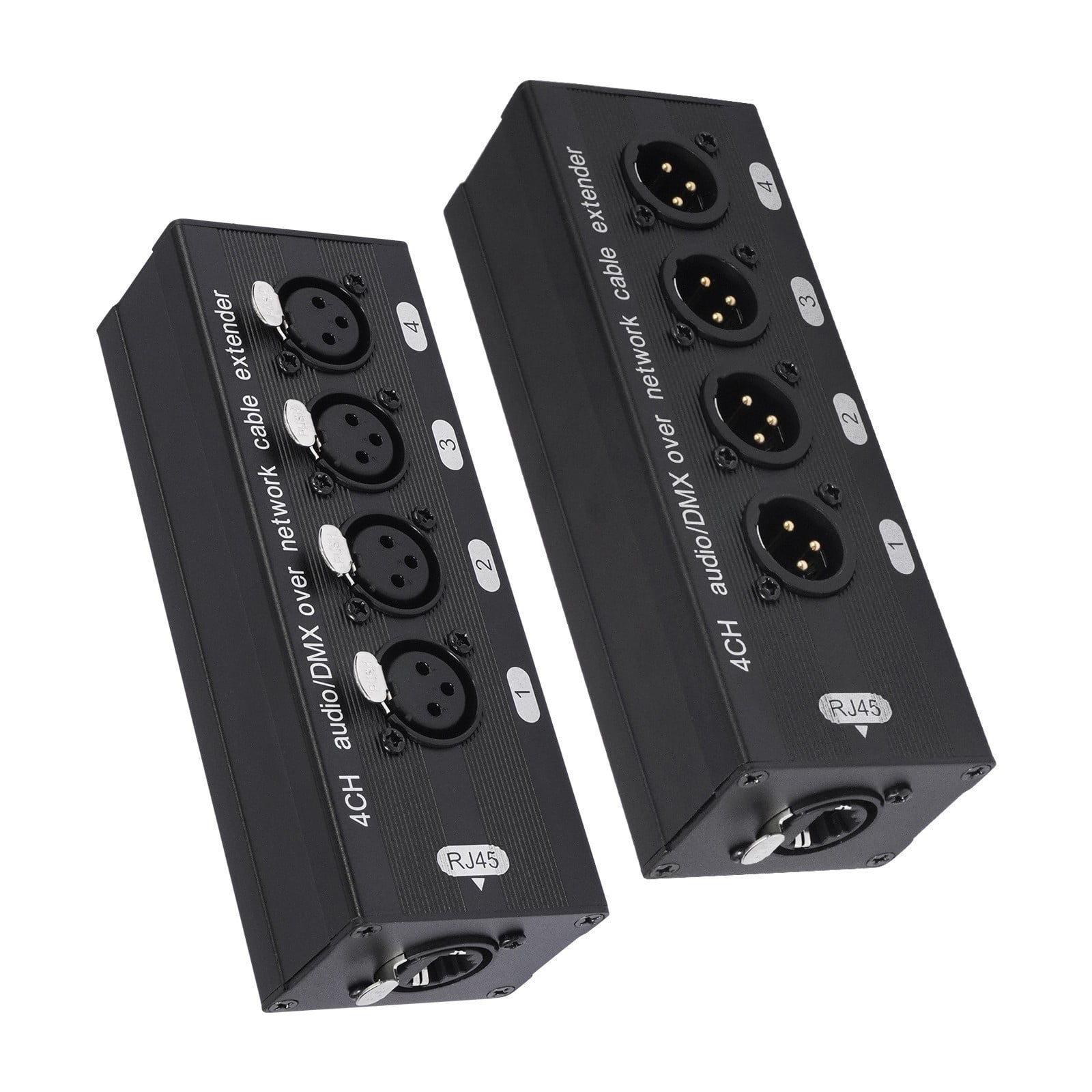 Aluminum Bodied 4 Channel XLR Port Expander Using Shielded RJ45 Cable ...