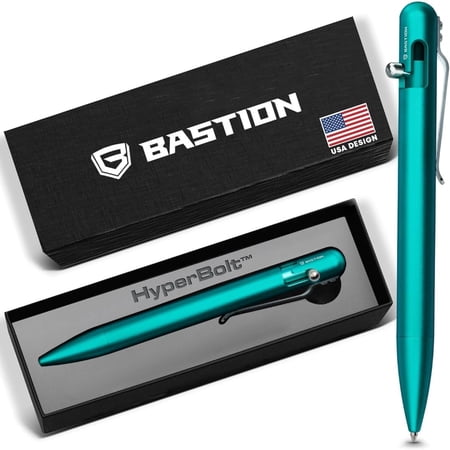 Bastion Aluminum Bolt Action Pen, Tiffany Blue, Ballpoint Refillable, 1 Count