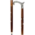 thumbnail image 1 of Aluminum & Brass Decorative Rosewood Walking Cane | Full Size Walking-Stick for Men & Women |, 1 of 1