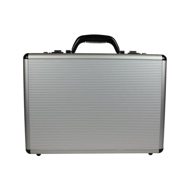 Aluminum Briefcase - Silver - 4 in. - Ergonomic Handle