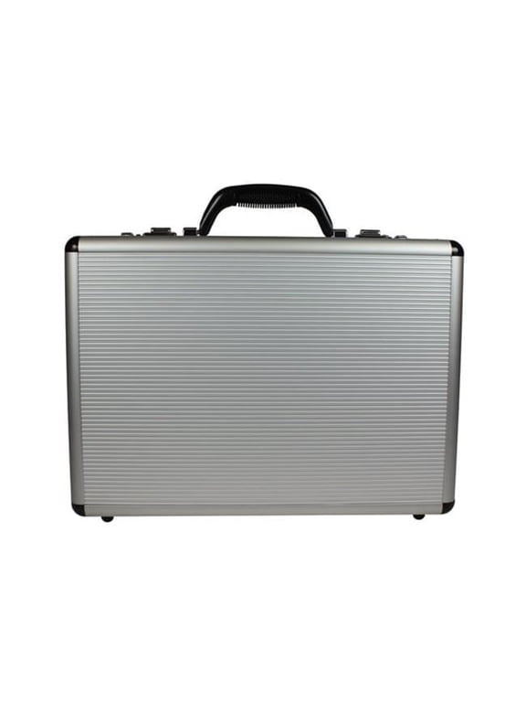 Aluminum Briefcase - Silver - 4 in. - Ergonomic Handle
