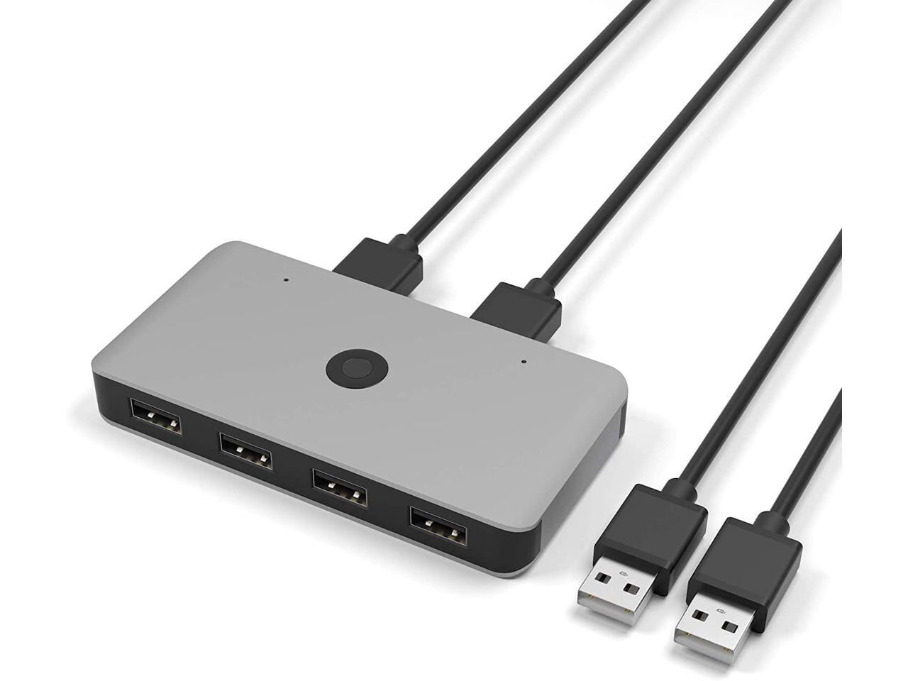 Usb Switcher Box Aluminum Build USB Switch Selector 2 Computers Sharing 4 USB Devices ...