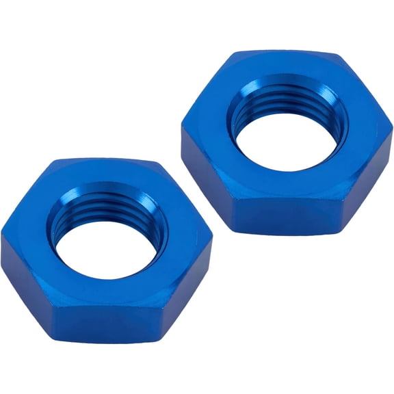 Aluminum Bulkhead Jam Nut, Blue, -4 AN