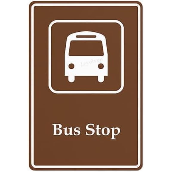 Aluminum Bus Stop Sign Fade-Resistant Metal 8x12 Inch Weatherproof Road and Neighborhood Marker