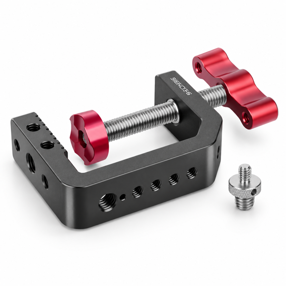 Aluminum C-Clamp Desk Camera Mount with 1/4" and 3/8" Threads