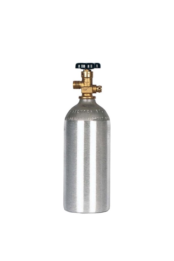 Aluminum CO2 Cylinder Tank, 2.5 lb., CGA320 Valve, DOT Approved - Ships Empty