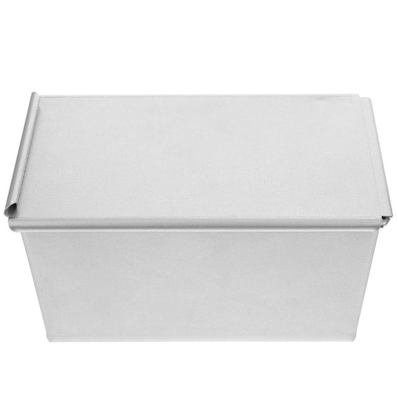 NIAIZEK Silver Rectangular Bread Baking Tray with Lid 1Pack for Household Baking Tool