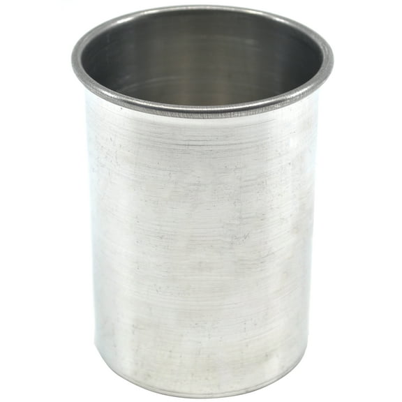 Aluminum Calorimeter Inner Vessel with Parallel Sides and Rolled Rim, 4" Tall, 3" Diameter - Eisco Labs