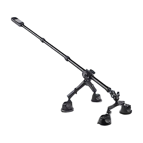 Aluminum Camera 5 in 1 Car Suction Cup Mount Set with Invisible Selfie Holder for Action Camera