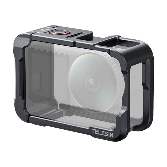Aluminum Camera Cage Compatible with DJI Osmo Action 6, Protective Frame with Quick Release Mount for Action Camera Accessories