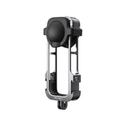 Aluminum Camera Cage for Insta360 X4, Protective Case with Silicone Lens Cover, Rig Housing Frame with 1/4" Threads,Rabbit cage Scratch-proof Anti-Dirty for Insta360 X4 Accessories