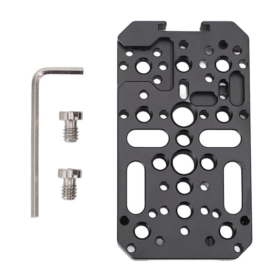 Aluminum Camera Cheese Plate Multipurpose Switching Mount Plate with 1/4 and 3/8 Inch Threads Cold Shoe Mount for Tripod Camera Rig
