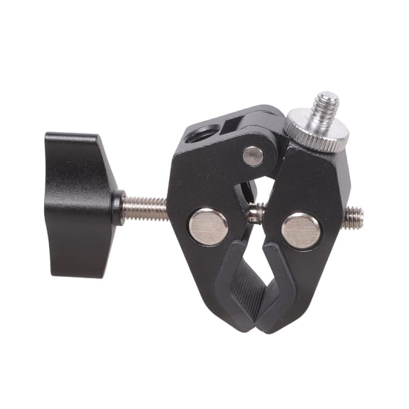 Aluminum Camera Mount Clamp With 1/4 3/8 Threaded Holes For Microphone Action Camera Tripod Accessories