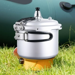 Ficcug 7.5 Quart Aluminum Pressure Cooker with Steamer, Fast Cooker Pot,  Silver
