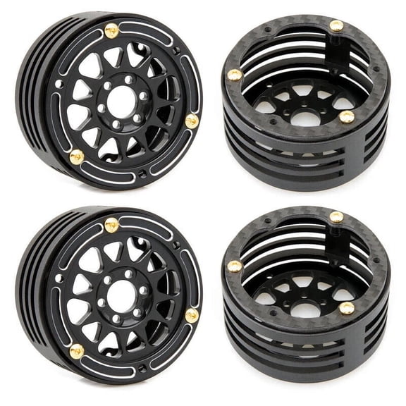 Aluminum/Carbon Fiber 2.2“ Performance Lightweight RC Car Wheel SCX10 RBX10 RR10