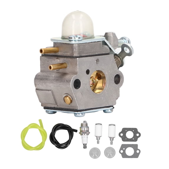 Aluminum Carburetor Kit with Fuel Line, Oil Filter, Spark Plug Gasket Set for BC210/CC212 Lawn Mowers