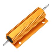 Aluminum Case Resistor 100W 1.5kOhm Wirewound for Replacement Converter Gold