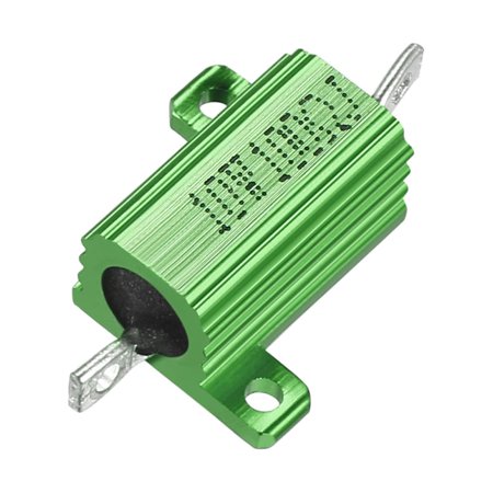 Aluminum Case Resistor 10W 100 Ohm Green Wirewound for Rod Post 10W100RJ