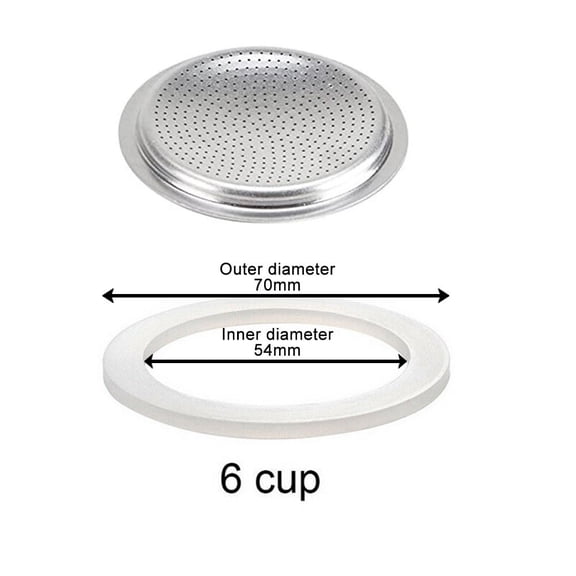 Aluminum Coffee Maker Filter With Silicone Seal Ring For Moka Pot Espresso Makers Coffee Machine Accessories New