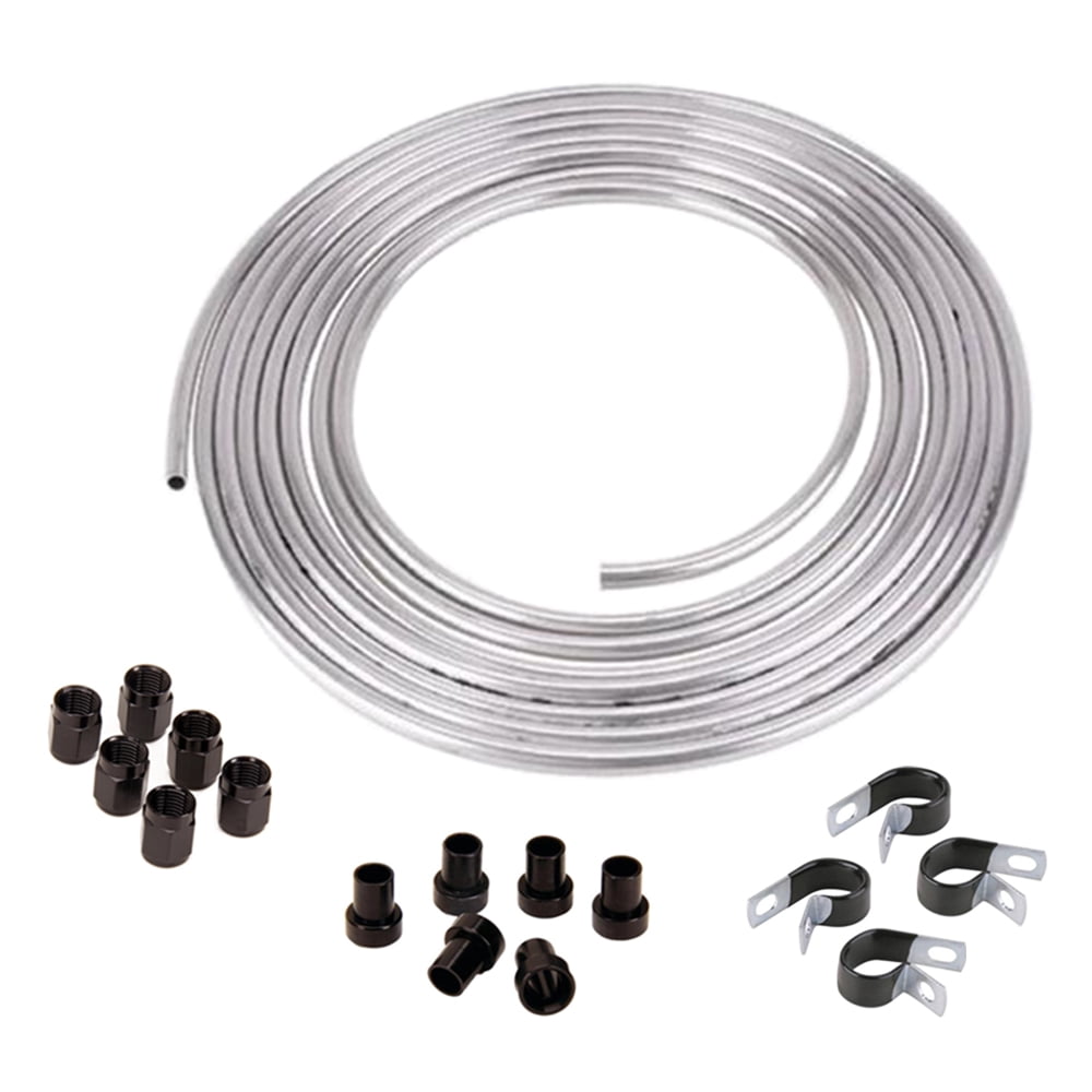 Aluminum Coiled Tubing Fuel Line Kit, 20 Feet, 1/4 Inch O.D. 
