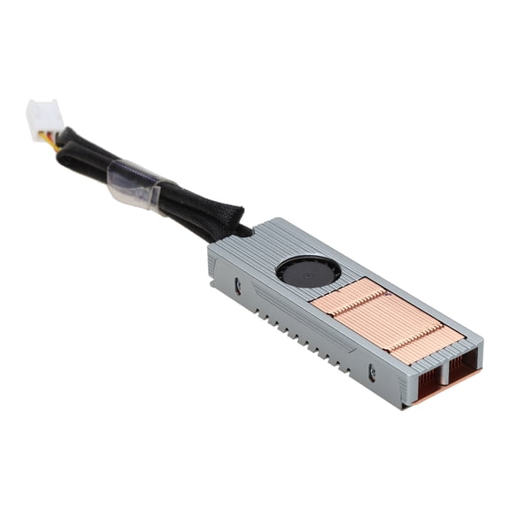Aluminum +Copper M.2 2280 SSD Heatsinks with Turbo Fan 10000RPM Double-Sided Silicone Pads M2 NVME Solid Disk Heatsink