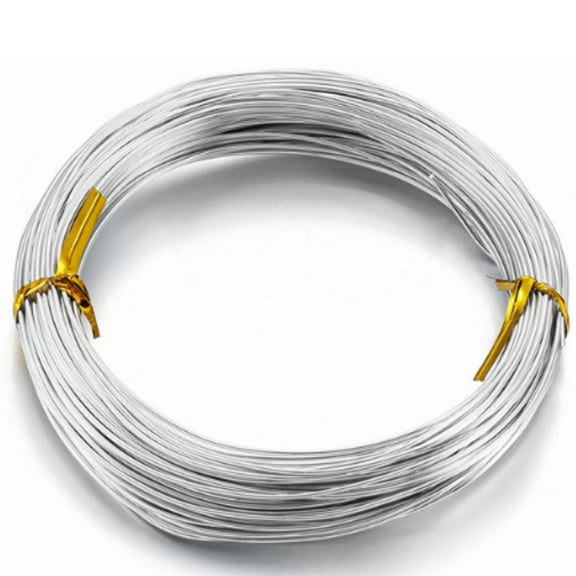 Aluminum Craft Wire, 30m 1mm Silver Craft Wire Bendy Flexible Metal Wire Jewellery DIY Wire Flexible Modelling Wire for Jewelry Making DIY Crafts Gardening Sculpting