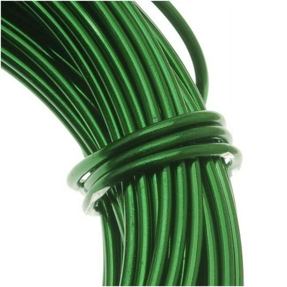 Aluminum Craft Wire Kelly Green 12 Gauge 39 Feet (11.8 Meters)
