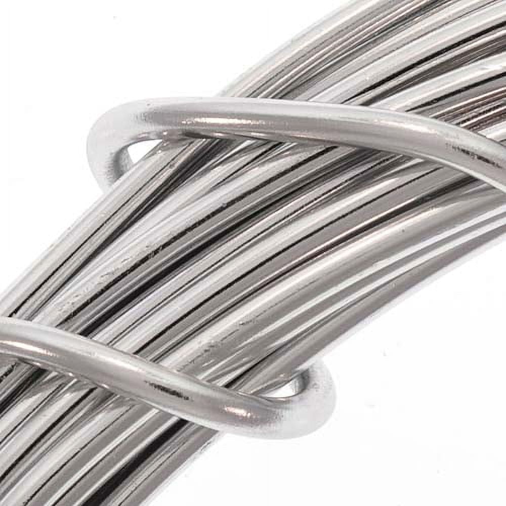 Aluminum Craft Wire Silver 12Ga 39 Feet (11.8 Meters Coil) 